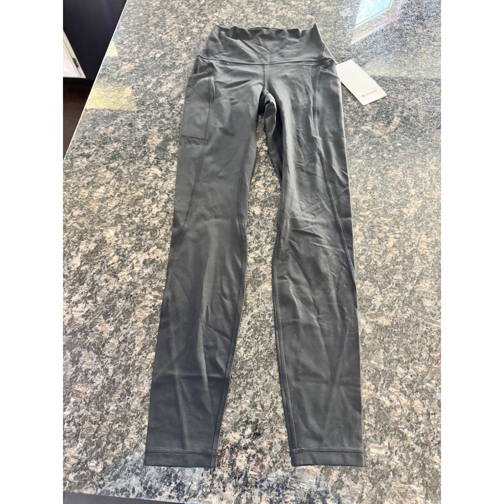 Lululemon Align‎ HR Pant 28 Pockets Black Nulu Yoga Leggings LW5IK3S Size 2 - Picture 2 of 7